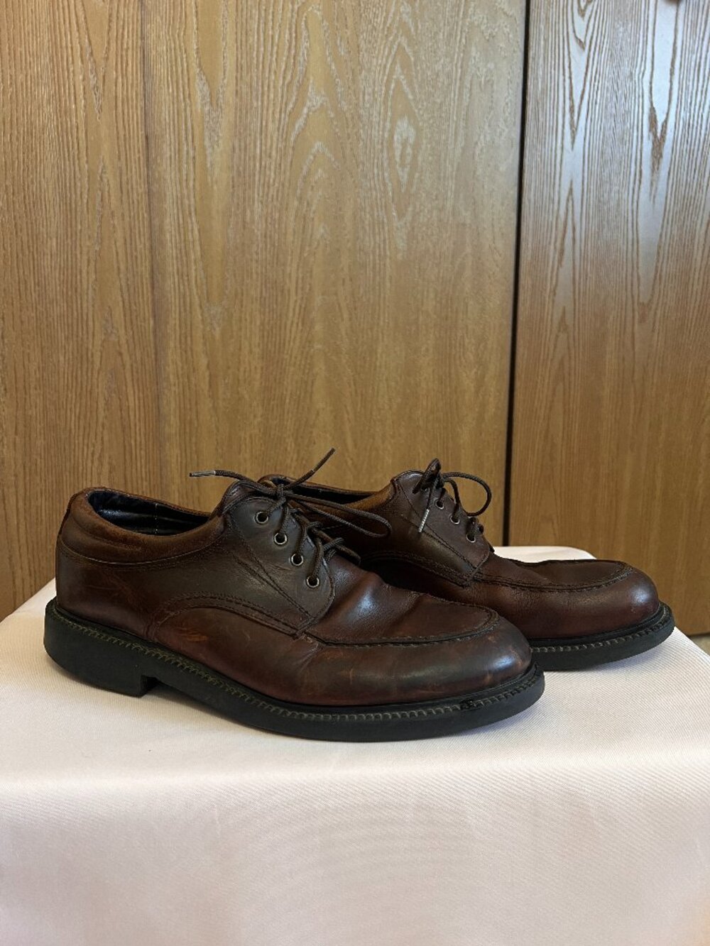 G.H. Bass & Co. Made in Italy Moc Toe Leather Oxfords Brown Size 9